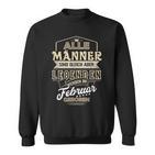 Herren Sweatshirt Legenden Geboren im Februar, Einzigartiges Design