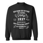Herren Vintage Der Mann Mythos Die Legende 1937 86 Geburtstag Sweatshirt