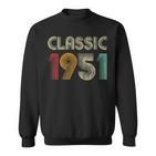 Klassisch 1951 Vintage 72 Geburtstag Geschenk Classic Sweatshirt