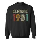 Klassisch 1981 Vintage 42 Geburtstag Geschenk Classic Sweatshirt
