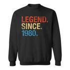 Legend Since 1980 42 Geburtstag Geschenk Legende Seit 1980 Sweatshirt