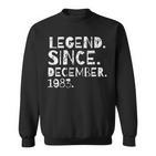 Legende Seit Dezember 1983 Geburtstagsfeier Männer Frauen Sweatshirt