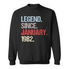 Legende Seit Januar 1982 Jahrgang Geburtstag Sweatshirt