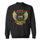 Legende zum 50. Geburtstag Juni 1971 Sweatshirt, Alle Originalteile