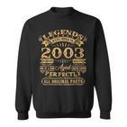 Legenden 2003 Geboren Sweatshirt, 20. Geburtstag Mann V2
