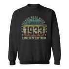 Legenden Feb 1933 Geburtstag Sweatshirt, 90 Jahre Retro Sweatshirt