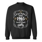 Legenden Wurden 1965 Geboren Und Fahren Motorrad Lustig Sweatshirt