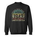 Legenden Wurden Im April 1943 Geschenk 80 Geburtstag Mann V10 Sweatshirt