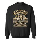 Legenden Wurden Im April 1943 Geschenk 80 Geburtstag Mann V3 Sweatshirt