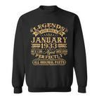 Legenden Wurden Im Januar 1933 Geschenk 90 Geburtstag Mann V4 Sweatshirt