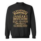 Legenden Wurden Im Januar 1938 Geschenk 85 Geburtstag Mann V3 Sweatshirt