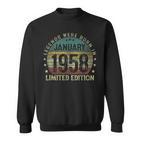 Legenden Wurden Im Januar 1958 Geschenk 65 Geburtstag Mann V6 Sweatshirt