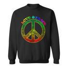 Love Peace 60Er 70Er Jahre Hippie-Kostüm Sweatshirt