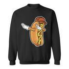 Lustiges Hot Dog Dabbing Sweatshirt, Tanzendes Würstchen Design