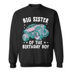 Monster Truck Passende Große Schwester Des Geburtstagskindes Sweatshirt