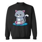 Niedliche Gaming Katze Video Game Computer Videogame Pc Sweatshirt