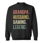 Opa Ehemann Gaming Legende Vintage Opa Gamer Retro Sweatshirt