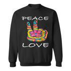 Peace Love Flower 60Er 70Er Jahre I Hippie-Kostüm Outfit Sweatshirt