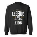 Personalisiertes Sweatshirt Legends are named Zion, Ideal für Gedenktage