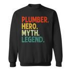 Plumber Hero Myth Legend Retro Vintage Klempner Sweatshirt