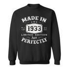 Vintage 1933 Made In 1933 90 Geburtstag Mann Frau 90 Jahre V2 Sweatshirt