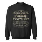 Vintage 1951 Geburtstagsoutfit, 72 Jahre Alt Sweatshirt für Damen und Herren