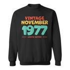 Vintage 1977 November Legend Born In November 1977 Geburtstag Sweatshirt