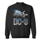 Vintage Dc-3 Flugzeug-Outfit Für Herren Sweatshirt