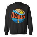 Vintage Doris Sonnenuntergang Groovy Batikmuster Sweatshirt
