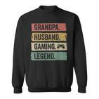 Vintage Ehemann Opa Gaming Legende Gamer Opa Sweatshirt