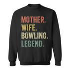 Vintage Mutter Frau Bowling Legende Retro Bowling Mom Sweatshirt