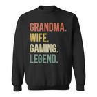 Vintage Oma Ehefrau Gaming Legende Retro Gamer Oma Sweatshirt