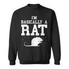 Vintage Rattenliebhaber Sweatshirt, Nagerbesitzer Maus Motiv