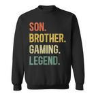 Vintage Sohn Bruder Gaming Legende Retro Video Gamer Boy Geek Sweatshirt