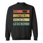 Vintage Sohn Bruder Gaming Legende Retro Video Gamer Junge Sweatshirt