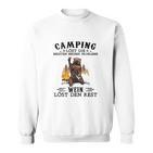 Camping und Wein Sweatshirt, Lustiger Spruch für Weinliebhaber