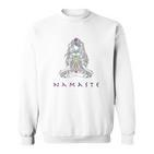 Chakra Meditation Herren Sweatshirt mit Namaste-Schriftzug, Spirituelles Design