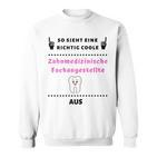 Damen Sweatshirt für Zahnmedizinische Fachangestellte, Zahnarzthelferin Motiv