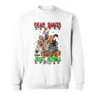 Dear Santa Just Bring Cats Weihnachtsbaum Sweatshirt für Katzenliebhaber