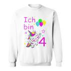 Einhorn Sweatshirt für Mädchen 4 Jahre, Zauberhaftes Einhorn-Motiv