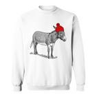 Esel Burro Mule Tragen Einer Beanie Weihnachtsstrumpf Hat Sweatshirt