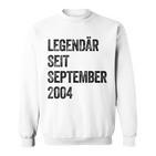 Geburtstag Legendär Seit September 2004 Jahrgang Vintage Sweatshirt