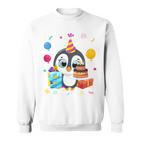 Kinder Pinguin-Party 9. Geburtstag Sweatshirt, Pinguin Mottoparty Outfit
