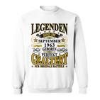 Legenden 1963 Geburt Sweatshirt, Lustiges 60. Geburtstag Sweatshirt