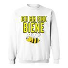 Lustiges Bienen-Motiv Sweatshirt Ich bin eine Biene in Weiß für Imker