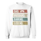 Papa Ehemann Gaming Legende Vintage Videospieler Papa Vater Sweatshirt