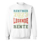 Rentner 2023 Rente Spruch Retro Vintage V2 Sweatshirt