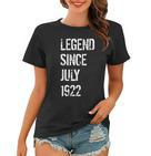 100 Geburtstag Männer Frauen Geboren Juli 1922 Frauen Tshirt
