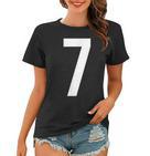 7 Zahlen Buchstaben Symbol Alphabet Initiale Frauen Tshirt