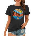 Vintage Douglas-Hemd mit Sonnenuntergang & Groovy Batikmuster Frauen Tshirt